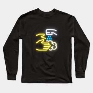 WASH YOUR HANDS NEON SIGN Long Sleeve T-Shirt